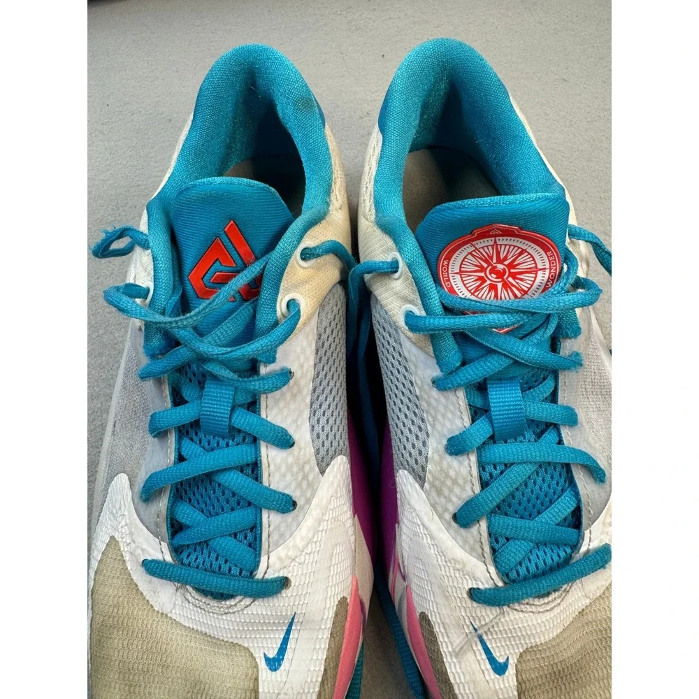 Nike Giannis Zoom Freak 4 Light Pillars Shoes Youth 6.5Y Womens 8 DQ0553-102
